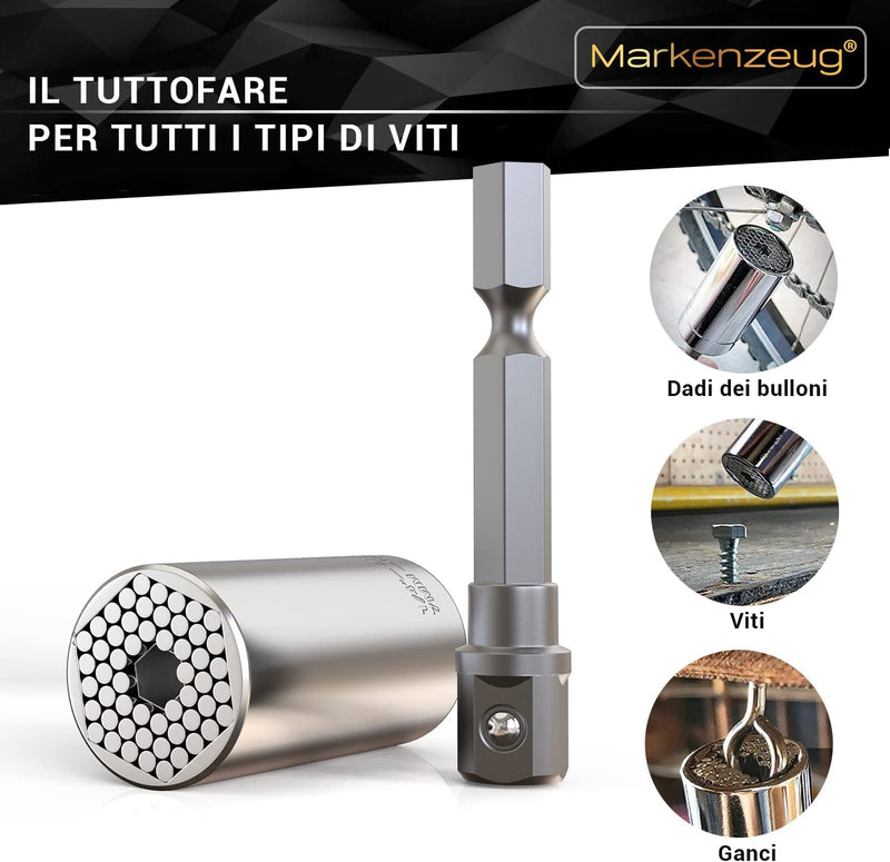 ® L’ORIGINALE Chiave Universale Premium I Design Migliorato 2021 I Chiave a Tubo Universale I Chiave Multifunzione I Riparazione Attrezzi 7-19 Mm Con Adattatore