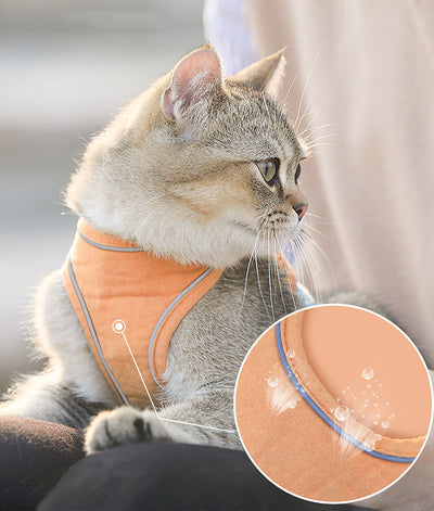 Cat Traction Rope Home Vest-Style Chest Harness Cute Anti-Stroke Cat Walking Rope