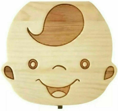 Scatola Porta Dentini Da Latte, Bambini in Legno Ricordo Regalo, Accumulazione Dei Denti (Legno, Bambino)