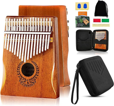 Kalimba 17 Tasti Pianoforte a Pollice - Strumento Musicale Professionale Mbira Sanza Finger Piano Con Custodia Protettiva Istruzioni per Lo Studio Martello per Accordare Regalo per Bambini Adulti