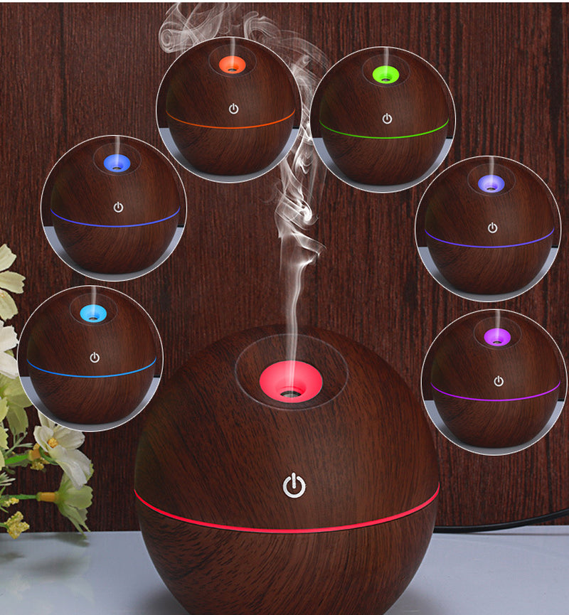 USB Aroma Essential Oil Ultrasonic Cold Steam Diffuser Air Humidifier Purifier 7 Color Change LED Night Light for Home Office