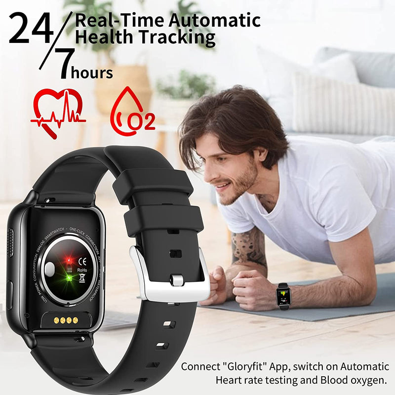 Smartwatch Uomo Chiamata Bluetooth 5.2,1.81" HD Orologio Sportivo Con 109 Modalità Sportive, Notifiche Messaggi Whatsapp Contapassi Calorie Android Ios,Nero