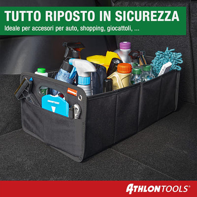 Borsa Pieghevole Organizer per Bagagliaio Dell'Auto, Rinforzata E Stabile, Con Cuscinetti Antiscivolo