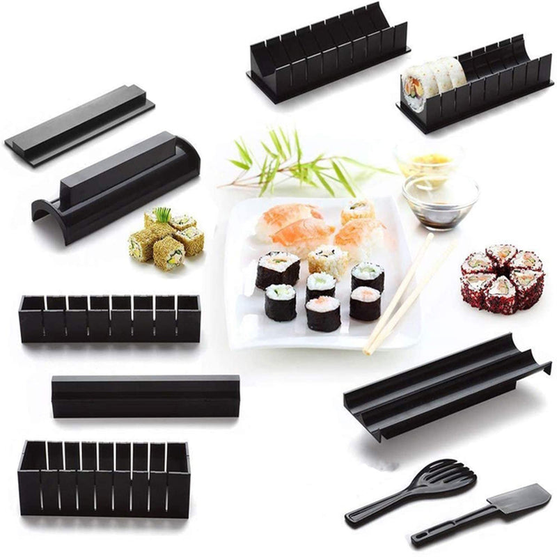 High-Quality Plastic Manual Sushi Making Tool Kit with 5 Sushi Roll Molds