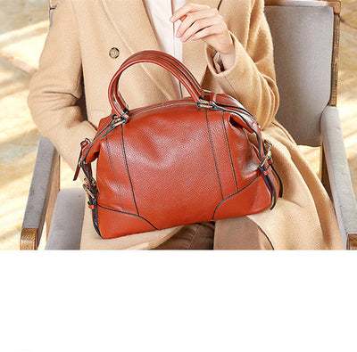 European and American Leather Top Layer Cowhide Bag for Ladies