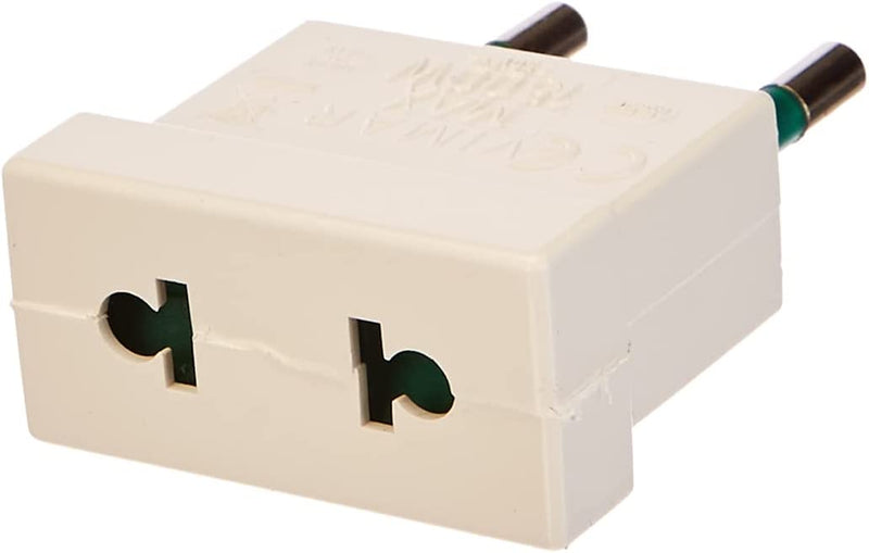 RI.01352B Adattatore Elettrico Spina S10 Presa Americana USA + Europea EU, Bianco