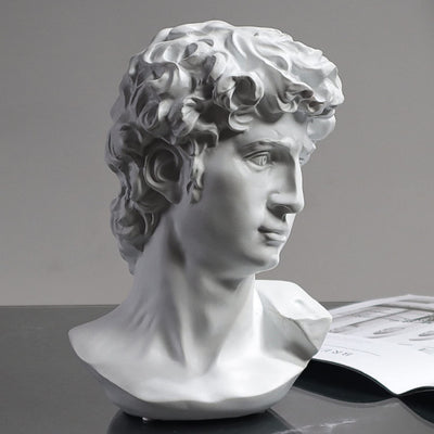 Davide Busto Statua,Mini Figure Statue,Decorazioni per Ufficio,Figure Decorative, Statuette Decorative Casa, Soggiorno Decorativo Moderno Da Appoggiare, Scultura Astratta in Poliresina, Idea Regalo