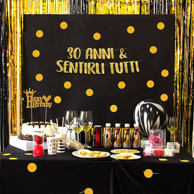 30 Anni & Sentirli Tutti - Decorazioni Compleanno - Gadget Divertenti Compleanno - Decorazioni per Feste - Striscione Oro