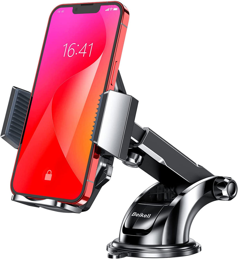 Supporto Auto Smartphone, Supporto per Telefono per Auto [360 Gradi Di Rotazione] Con Cruscotto Regolabile E Supporto per Braccio Estensibile per Auto Forte Rilievo in Gel Appiccicoso