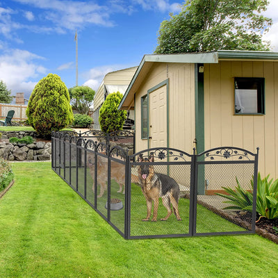 Recinto Box per Cani: Recinzione Parto Gabbia Cane Gatti Cuccioli Da Interno Esterno Con Cuscinetto Impermeabile - Pannelli per Gioco in Metallo Resistente Da Giardino Terrazzo