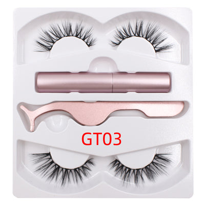 Magnetic Liquid Eyeliner & Magnetic False Eyelashes & Tweezer Set Waterproof Long Lasting Eyeliner False Eyelashes