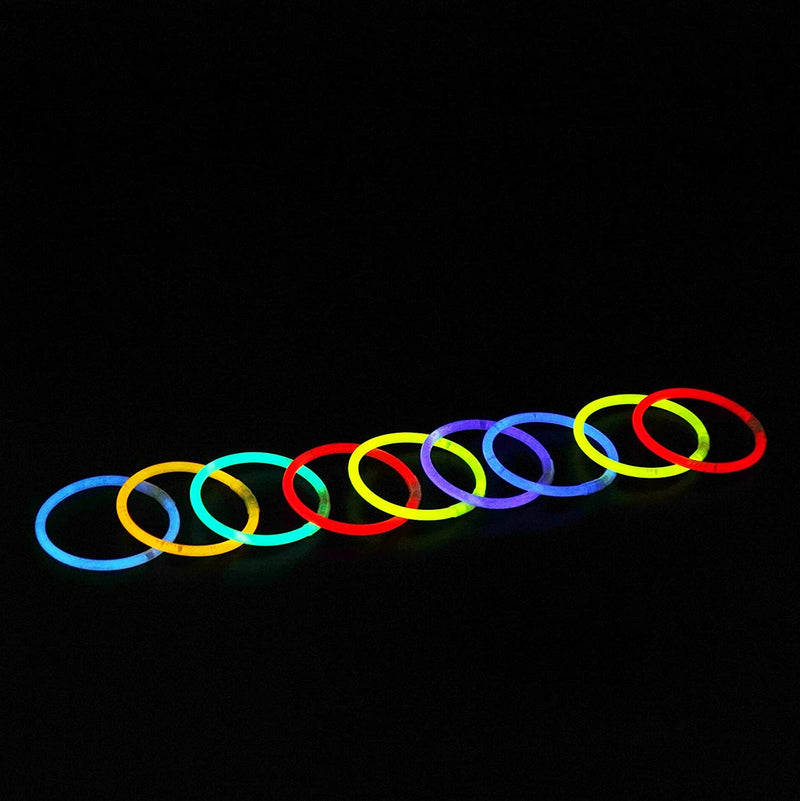 120 Pezzi Braccialetti Luminosi, Collane Neon per Bambini Di Alta Qualità Con Connettore, Lunghezza 20 Cm Set per Feste Con Bastoncini Luminosi, Matrimoni, Decorazioni Di Halloween