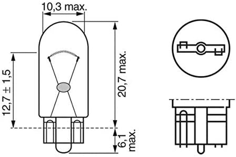 Bosch W5W Pure Light Lampadine Auto - 12 V 5 W W2,1X9,5D - Lampadine X2