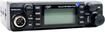 Radio CB  Escort HP 9001 PRO ASQ Regolabile, AM-FM, 12V / 24V, 4W, Scan, Dual Watch, ANL, Display Multicolore