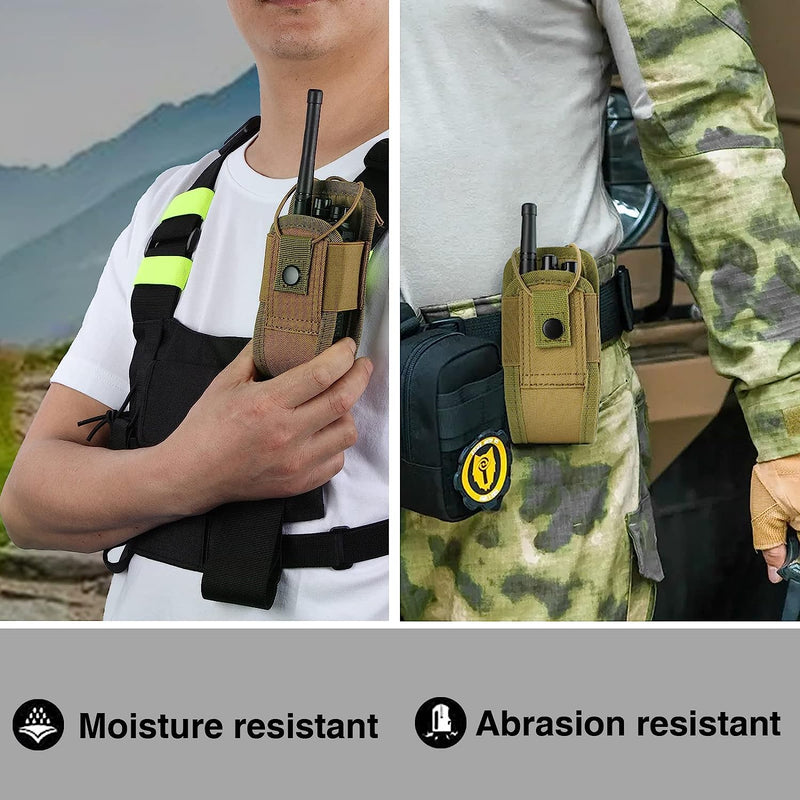 Molle Porta Radio Walkie Talkie Pouch Case per Cintura Di Servizio Radio Fondina Tattica Caccia Citofono Borsa Interfono