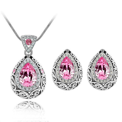 Austria Crystal Guard Water Droplet Necklace