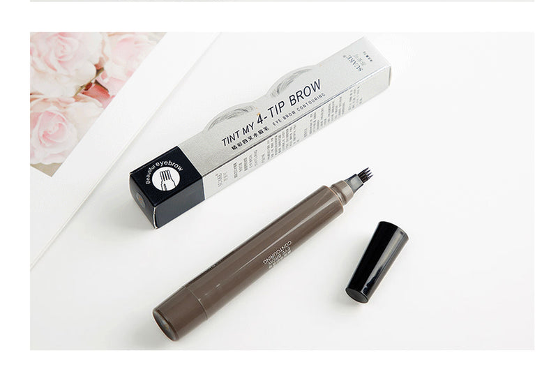 Four-Headed Eyebrow Pencil Long-Lasting No Blooming