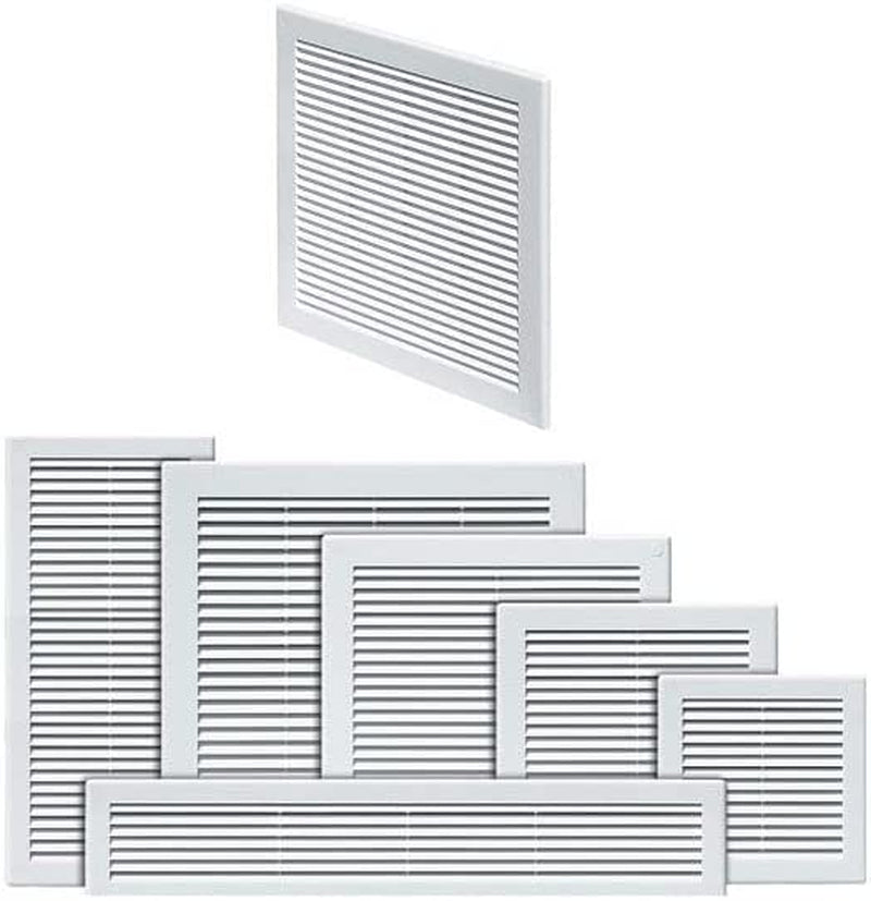 Ventilation Grille 300X300 with Fly Net. White Plastic(Tru-10) by