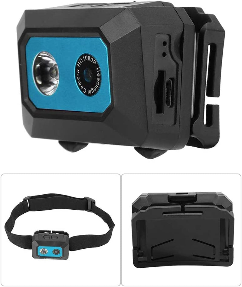 Mini Action Camera - Videocamera DV per Videocamera Sportiva Con Faro Super Luminoso, Risoluzione HD 1920 * 1080P, Videoregistratore DVR Ultra Grandangolare 120 °, Videocamera Full Hd(Blu)