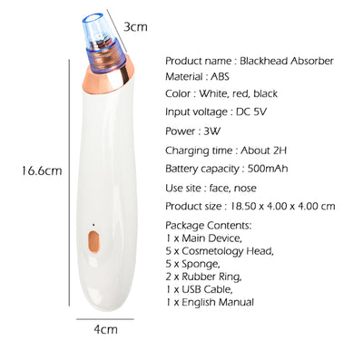 Blackhead Instrument Pore Cleaner to Blackhead Artifact Electric Acne Machine to Blackhead