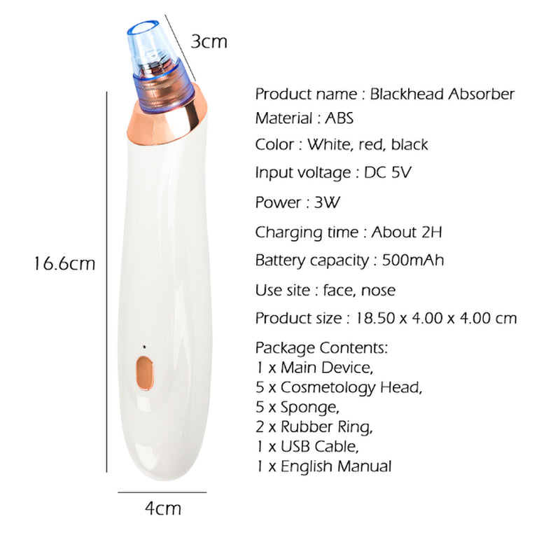 Blackhead Instrument Pore Cleaner to Blackhead Artifact Electric Acne Machine to Blackhead