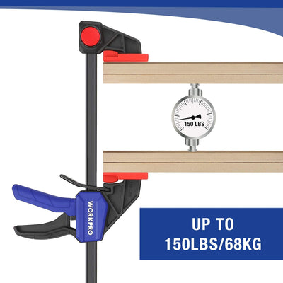 Sergeant Bar 2 Pezzi Morsetto per Barra Sergeant Set Carpenter Tool 2X Da 450Mm Lunghezza, 305Mm/440Mm