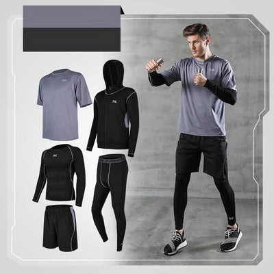 Running Quick-Drying Basketball Sports Suit Five-Piece Training Suit