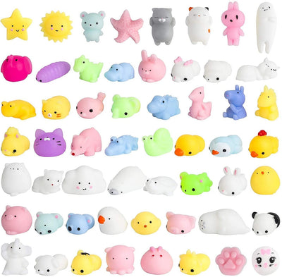 Confezione Da 40 Antistress Assortiti Squishy - Kawaii- Giocattoli Da Schiacciare - Morbidi E Colorati - 40 Pezzi-Gadget Compleanno Bambini - Regalini Fine Festa Compleanno