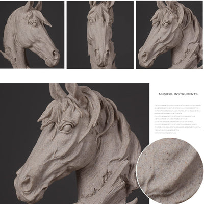 Sculture, Animale Decorativo, Testa Di Cavallo,Statue Decorative, Figure Decorative, Statuette Decorative Casa, Soggiorno Decorativo Moderno Da Appoggiare, Scultura Astratta in Poliresina, Idea Regalo