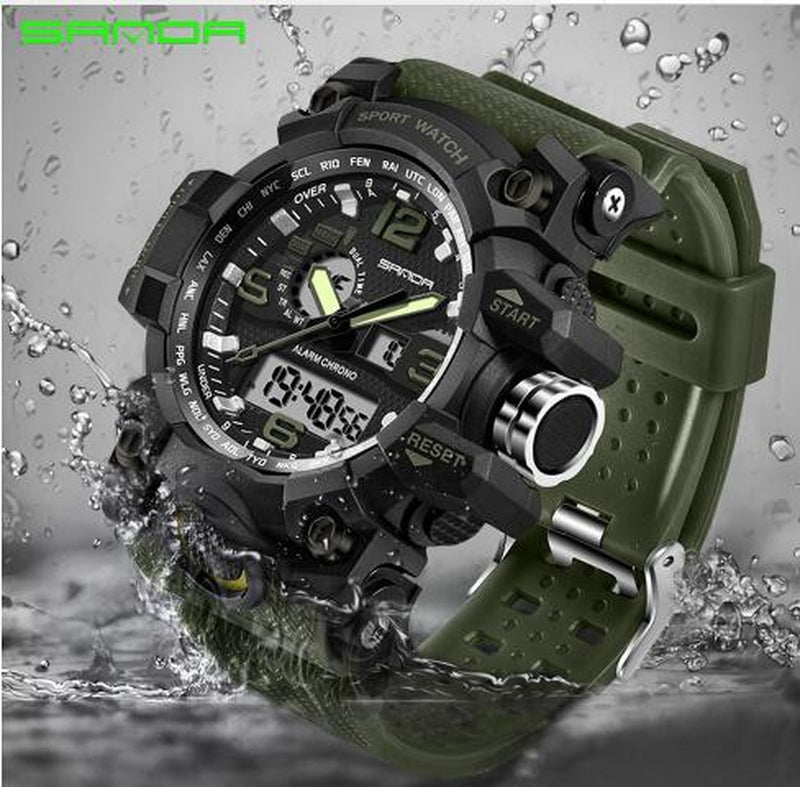 SANDA Military Watch Waterproof Sports Watches Men&