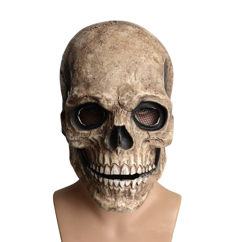 Full Head Skull Mask Helmet with Movable Jaw 3D Skeleton Skull Horror Mask Adults Cosplay Costume