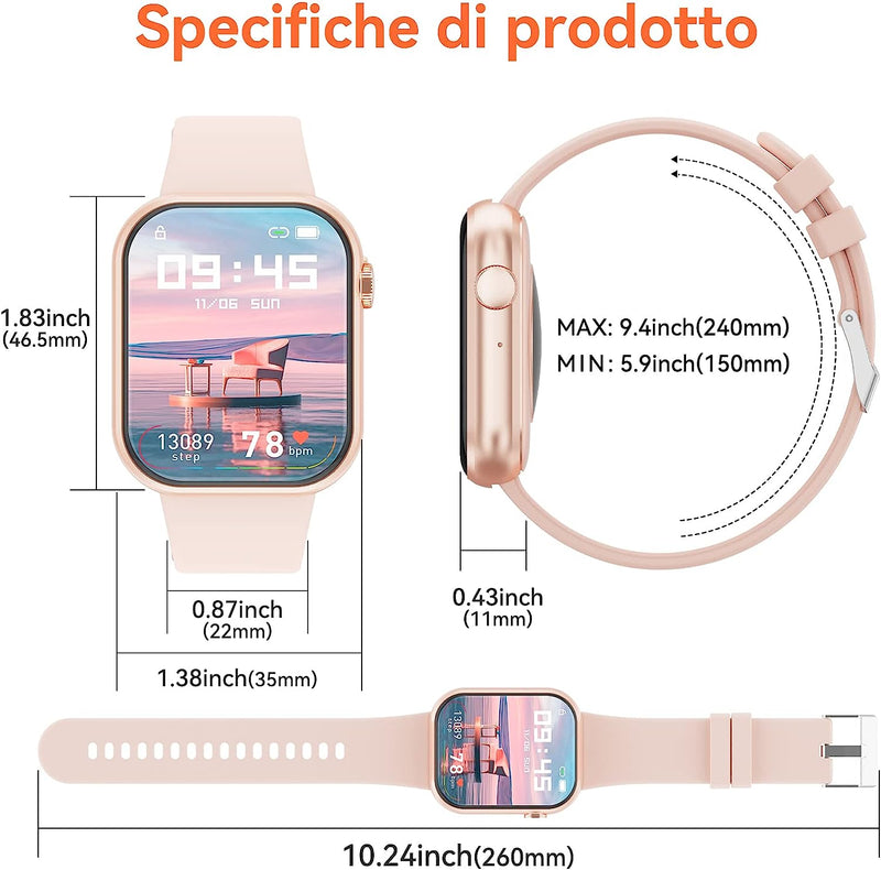 2023 Smartwatch Uomo Donna, 1,85&