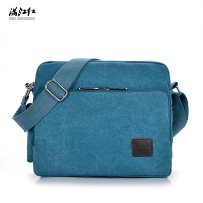 Manjianghong New Canvas Bag Bag Bag Retro Trend of Men'S Business Metrosexual Inclined Shoulder Bag Foreign Trade Package