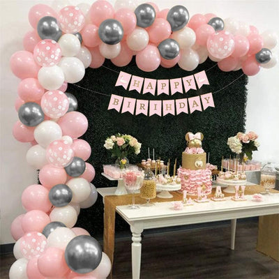 Decorazioni Compleanno 2 Anni Ragazza Rosa Palloncini Compleanno Bimbina, Addobbi Compleanno Ragazza 2 Anni, Happy Birthday Ghirlanda, 40"Palloncini Numeri 2 per Battesimo Bimbina Doccia Festa