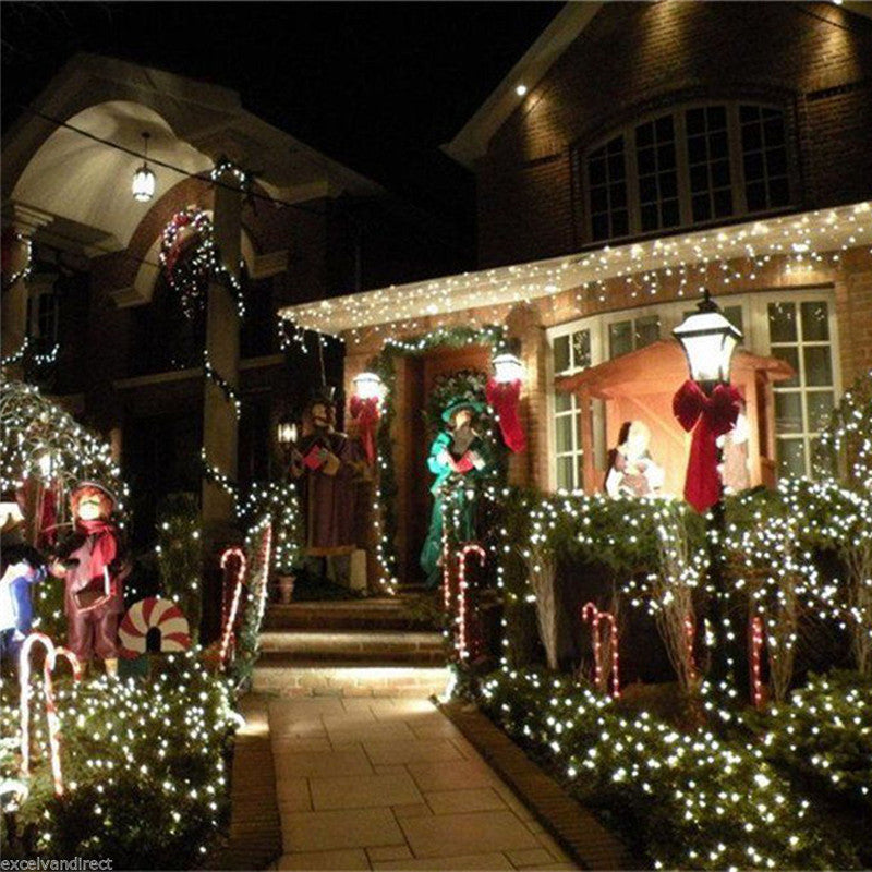 Christmas Decoration Lights Decorating the House