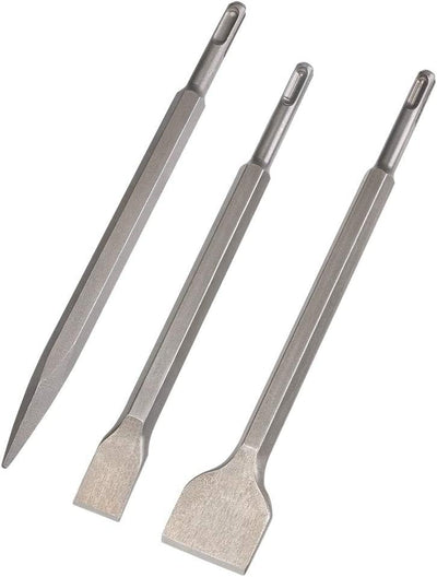 Scalpelli Sds-Plus 3Pcs, Scalpello SDS Spatola 22-25CM Scalpello SDS Piatto Scalpello a Punta Scalpelli per Alcestruzzo, Muratura, per Trapani Leggeri E Martelli a Percussione