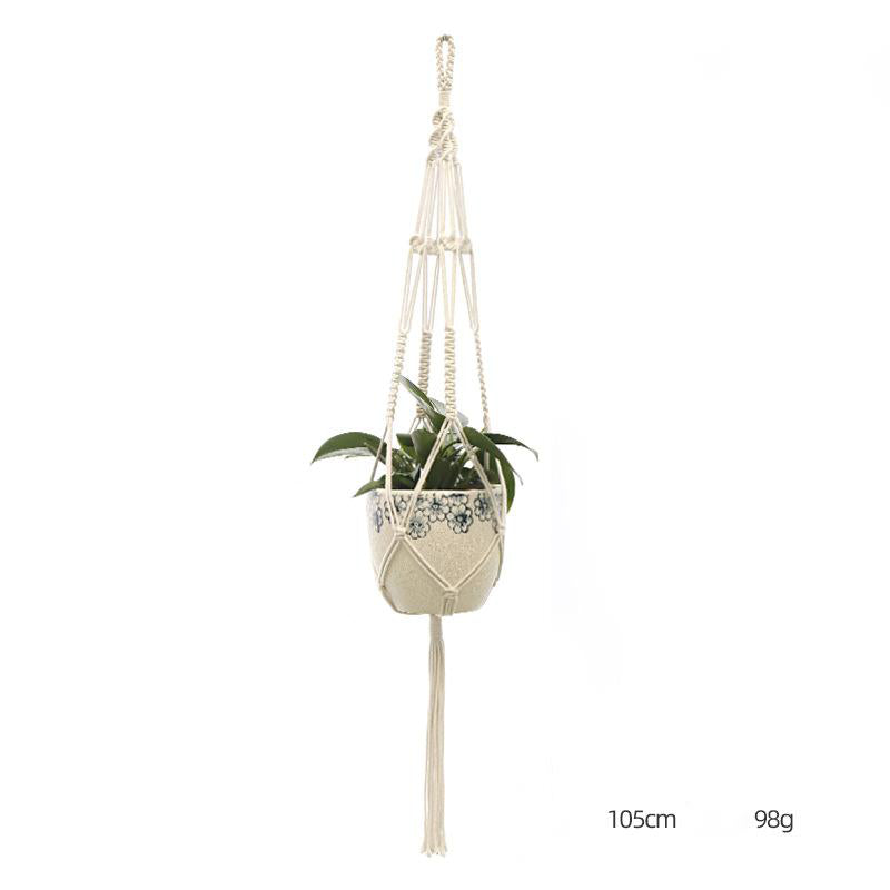 Custom Hand-Knitted Hanging Flowerpot Net Bag