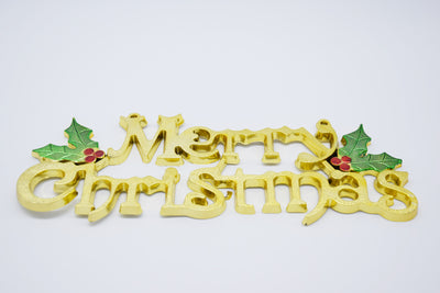 Christmas Three Dimensional English Decoration Sign