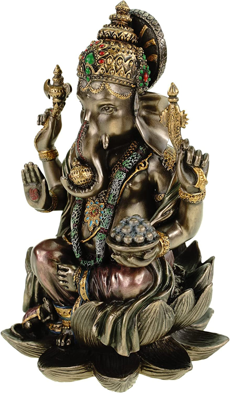 Ars-Bavaria, Statua "Ganesha Sul Trono Di Loto", Feng Shui