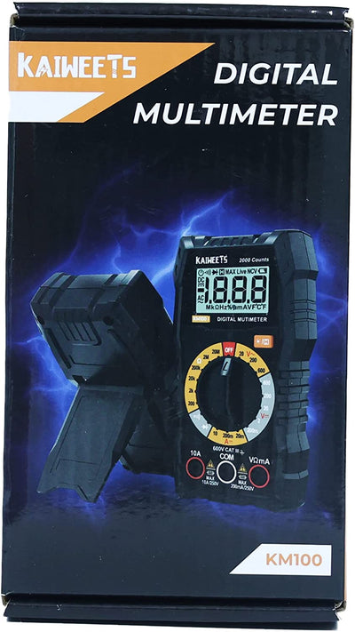 Multimetro Digitale  Tester Portatile MINI TRMS 2000 Conta Tensione CA Cc/Corrente Cc/Resistenza/Continuità/Diodi, Doppio Isolamento