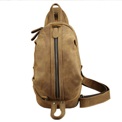 Large-Capacity First Layer Cowhide Bag Retro