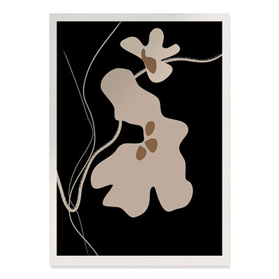 Bohemian Abstract Sketch Line Flower Plant Minimalism Poster