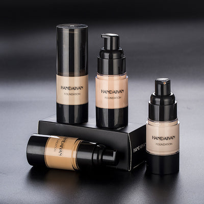 HANDAIYAN Full Cover Foundation Waterproof Moisturizer Fond De Teint Couvrant Face Liquid Foundation Base Makeup for Dark Skin