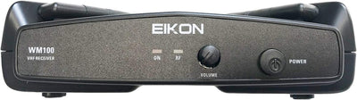 EIKON WM100M - Radio Microfono Professionale Wireless Sistema VHF a Gelato per Canto O Karaoke, Nero