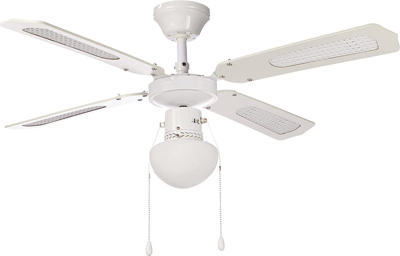 Bali 112420 Ventilatore Da Soffitto, 107 Cm, Bianco