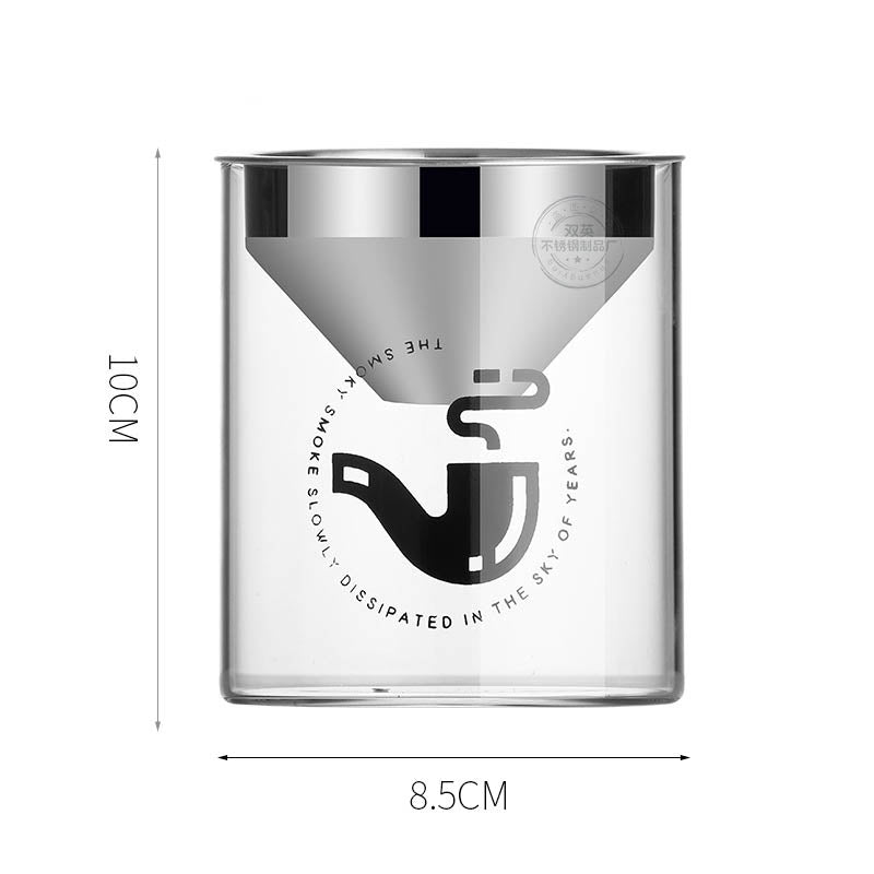 Nordic Funnel Ashtray Home Living Room Creative Personality Trend Stainless Steel with Cover anti Fly Ash Office Ashtray