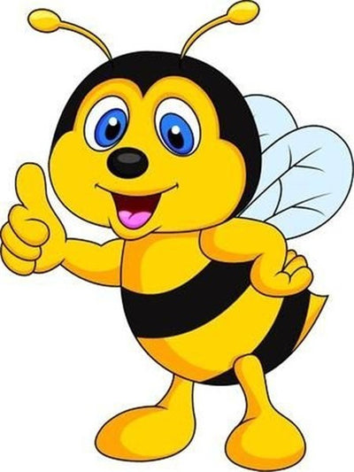 Cartoon Bee 5D Diamond Embroidery Full Square Circle