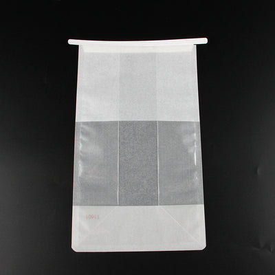 Eight Side Seal Transparent Bread Bag White Kraft Paper Bag Food Packaging Bag