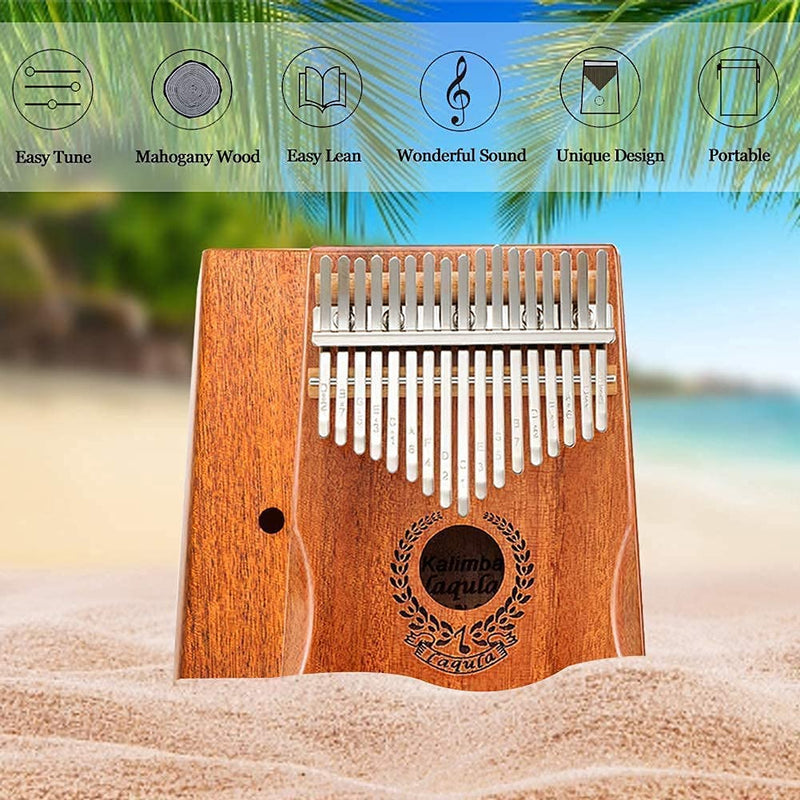 Kalimba 17 Tasti Pianoforte a Pollice - Strumento Musicale Professionale Mbira Sanza Finger Piano Con Custodia Protettiva Istruzioni per Lo Studio Martello per Accordare Regalo per Bambini Adulti