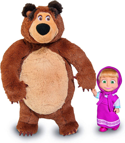 - Masha E Orso, 109301072, + 3 Anni, Set Con Masha Minidoll 12 Cm Con Orso Peluche 25 Cm